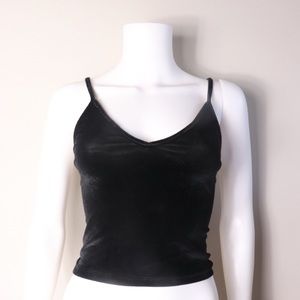 Brandy Melville Velvet Black Top